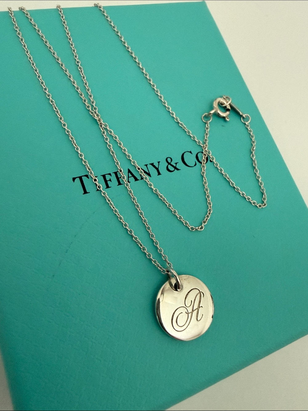 Mini Notes Initial A pendant Necklace - 16” Chain